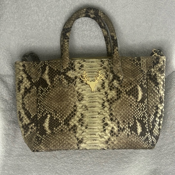 Taxidermy Python Mackie Tote Bag with Shoulder Strap - Picture 5 of 15